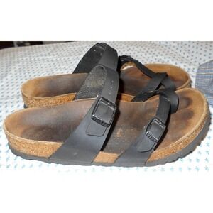 Birkenstock Mayari sandals in black, women's size 44 or 11 Cork Boho Cute Strapp